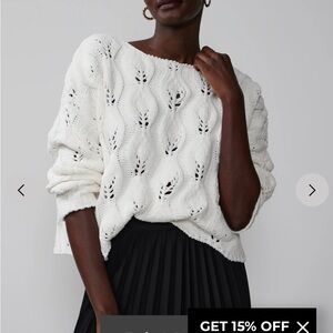 NWT New York and Company White Sweater